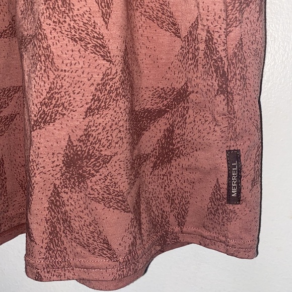 Merrell Knit casual midi dress Burlwood Prism print with pockets - Picture 6 of 10